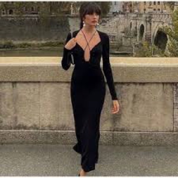 Jason Wu Dresses & Skirts - Jason Wu Black Strappy‎ Slinky Dress Size Small Whimsigoth Witchy Dark Romantic